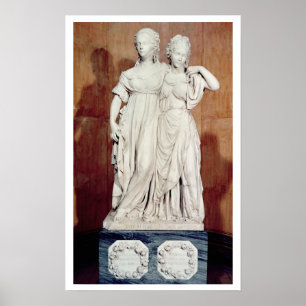 Double statue of the Princesses Louise (1776-1810) Poster