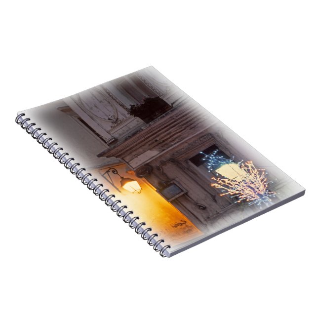 Double Street  Lamps Paris Spiral Photo Notebook (Right Side)