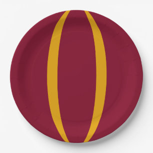 Double Stripe Custom Party Paper Plate