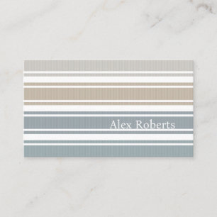 Double Striped   Coastal Business Card