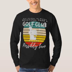 Double Swing Elegance: Golf Club Humour Tee for En
