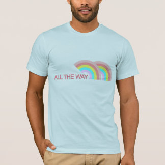 Double T-shirt d'arc-en-ciel complètement
