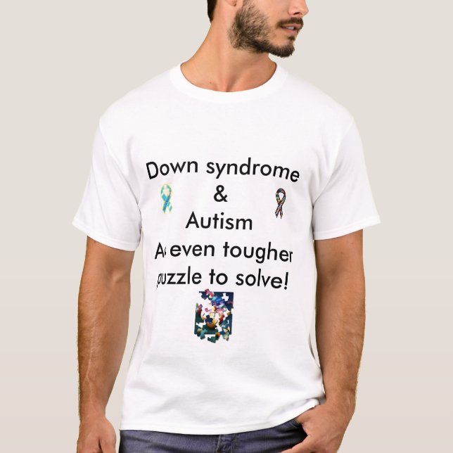 Double T-shirt de Dx vers le bas de syndome et (Devant)