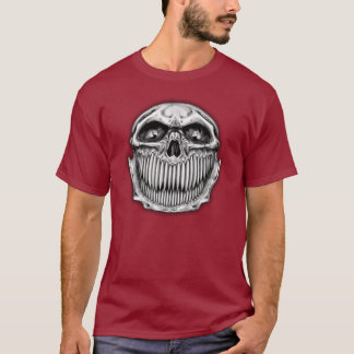 Double T-shirt heureux et triste latéral de crâne