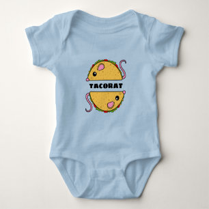 Double Taco Rat Baby Bodysuit (Black Text)