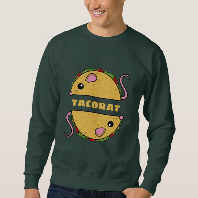 Double Taco Rat Sweatshirt (Yellow Text) (Front)
