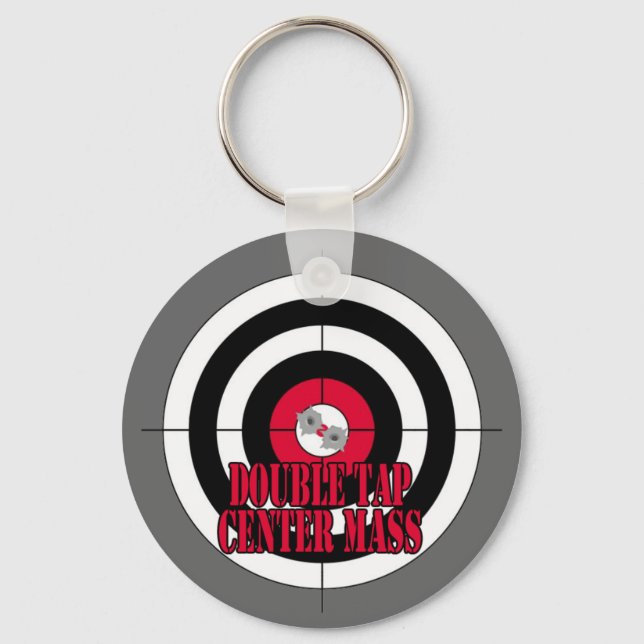 Double Tap Centre Mass Keychain (Front)