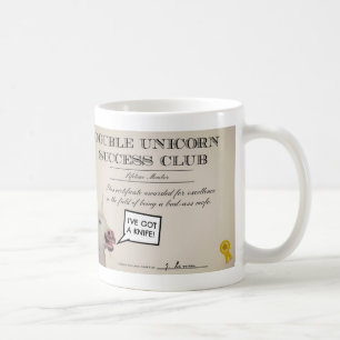 Double tasse de club de succès de licorne.