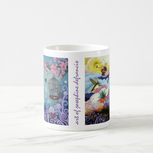 Double tasse de peintures par Josephine DeFrancis (Centre)