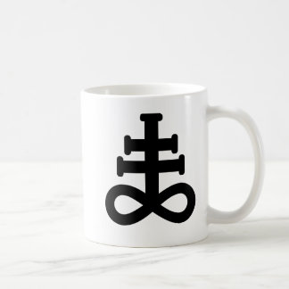 Double tasse noire de symbole de soufre