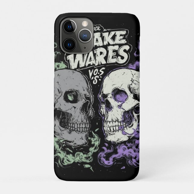 Double the darkness with this striking dual skull  Case-Mate iPhone case (Back)