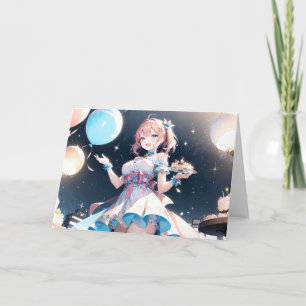 Double the Delight: Anime Birthday Bliss Card