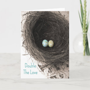 Double The Love Card Twins Congratulations Card