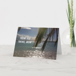 DOUBLE THE LOVE FROM TWINS ON MOM'S BIRTHDAY CARD