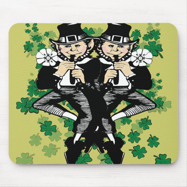 Double The Luck Leprechaun Mouse Pad (Front)