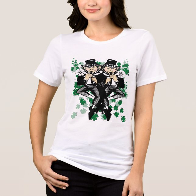 Double The Luck Leprechaun Tri-Blend Shirt (Front)