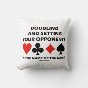 Double To Preserve Bidding Space Four Card Suits Throw Pillow