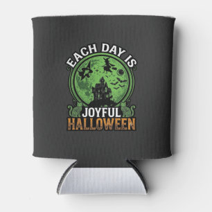 Double Toil Trouble Witch Pumpkin Halloween Cobweb Can Cooler