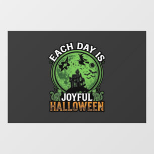 Double Toil Trouble Witch Pumpkin Halloween Cobweb Window Cling