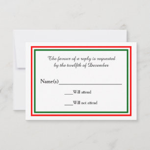 Double Triage de Noël - Carte RSVP