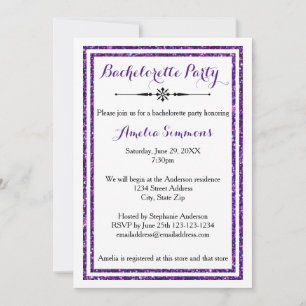 Double Trim pourpre - Invitation de bachelorette 3
