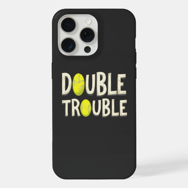 Double Trouble Funny Tennis Balls iPhone Case (Back)