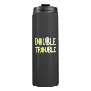 Double Trouble Funny Tennis Balls Thermal Tumbler