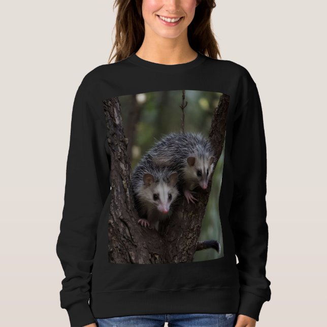 Double Trouble in the Canopy: Twin Possums Sweatshirt (Front)