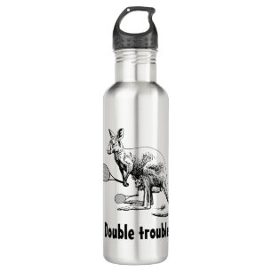 Double Trouble Kangaroo Tennis Player 710 Ml Water Bottle