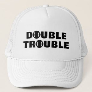 DOUBLE TROUBLE tennis trucket hat for team players