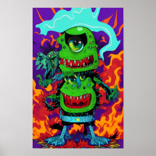 Double Up on Monstrosity - Ken Gauge Art Poster