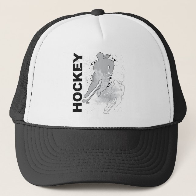 Double Vision Hockey (female) Trucker Hat (Front)