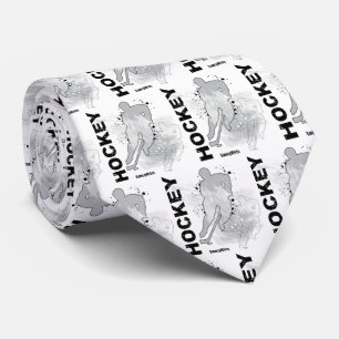 Double Vision Hockey Player Tie