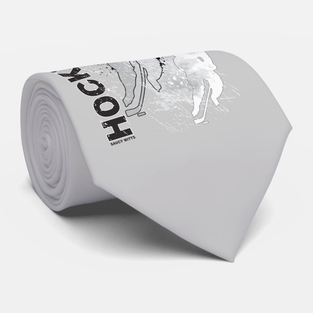 Double Vision Hockey Player Tie (Rolled)