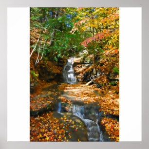 Double Waterfalls Poster/Print Poster