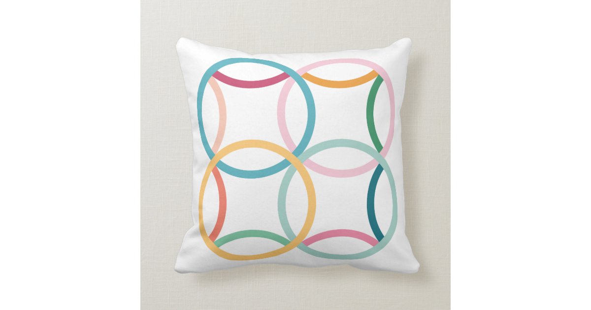 Double Wedding Ring Throw Pillow Barn Quilt Zazzle.ca