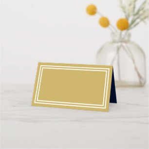 Double White Border with EDITABLE BACKGROUND COLOR Place Card
