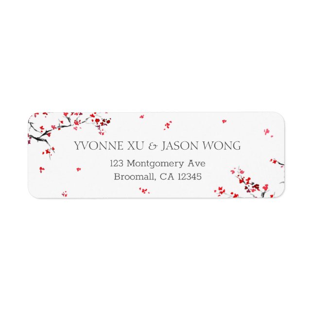 Double Xi Chinese Red Elegant Retour (Devant)