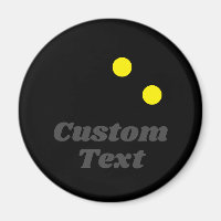 Double yellow dot squash ball custom fridge magnet