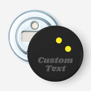 Double yellow dot squash ball magnet bottle opener