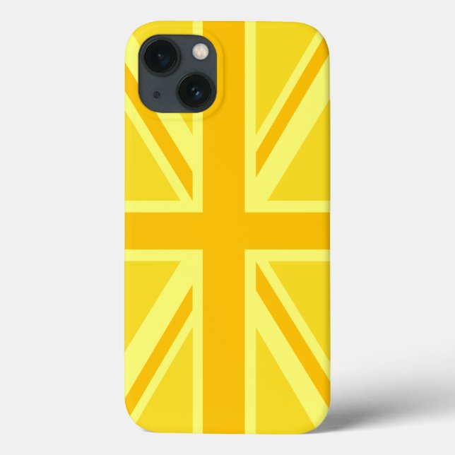 Double Yellow Union Jack Case-Mate iPhone Case (Back)