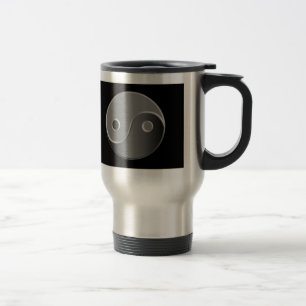 Double Yin Yang Aluminum Travel Mug