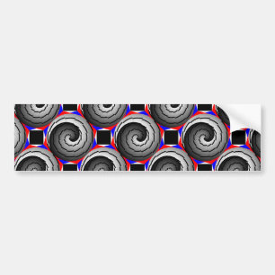 Double Yin Yang Spiral by Kenneth Yoncich Bumper Sticker