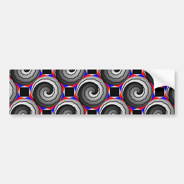 Double Yin Yang Spiral by Kenneth Yoncich Bumper Sticker (Front)
