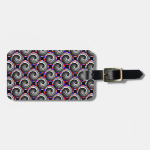 Double Yin Yang Spiral by Kenneth Yoncich Luggage Tag