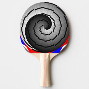 Double Yin Yang Spiral by Kenneth Yoncich Ping Pong Paddle