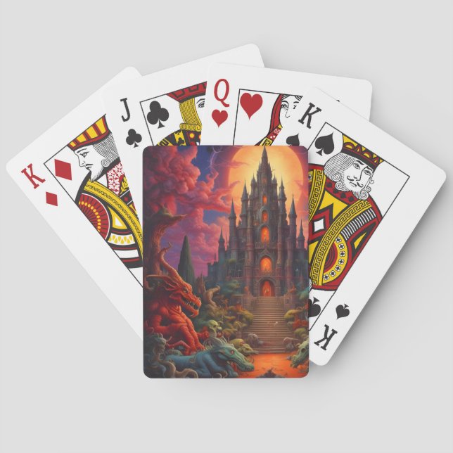Double Your Dragon Fantasy Final Playing Cards (Back)