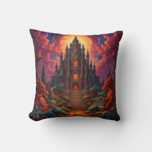 Double Your Dragon Fantasy Final Throw Pillow