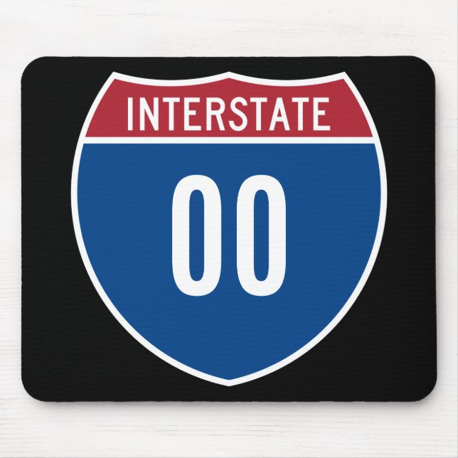 Double Zero Interstate Mouse Pad (Front)