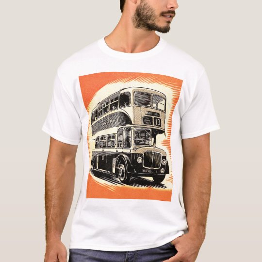 Doubledecker Bus Coach UK Vintage Retro T-Shirt